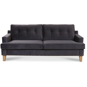 Connor vintage 3-sits soffa - Aura 15 - Ljus gråmelerad