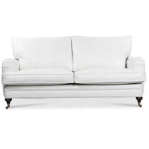 Howard London Premium 4-sits rak soffa - Vitt PU - 4-sits soffor