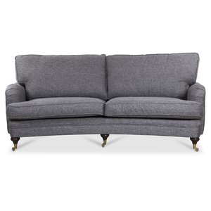Howard London Premium 4-sits svängd soffa - Grå - 4-sits soffor