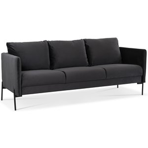 Kingsley 3-sits soffa grå sammet - 3-sits soffor