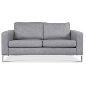 Nova 2-sits soffa - Grå + Möbelvårdskit för textilier - 2-sits soffor