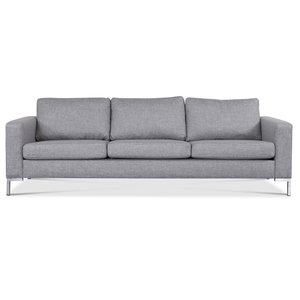 Nova 3-sits soffa - Grått tyg + Möbelvårdskit för textilier - 3-sits soffor