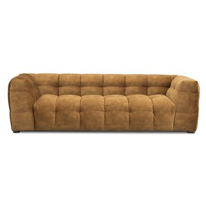 Nova 3-sits soffa - Guld sammet - 3-sits soffor