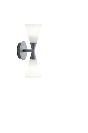 Harlekin Duo vägglampa grafit grå/vit E14 - Herstal - bild