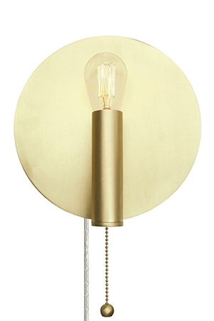 Vägglampa Art Deco Borstad Mässing - Globen Lighting - bild