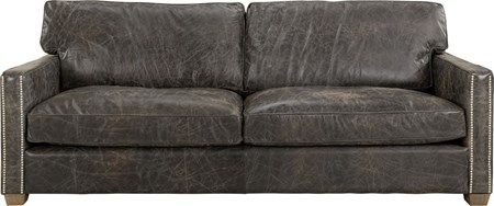 Viscount soffa 3-sits Läder fudge - Artwood - bild