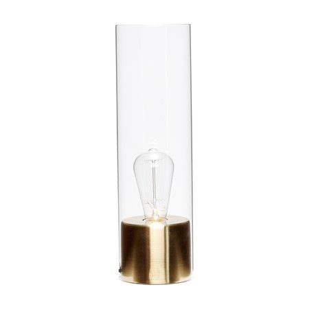 Bordslampa Glas/Mässing ø12xh40cm - Hübsch - bild