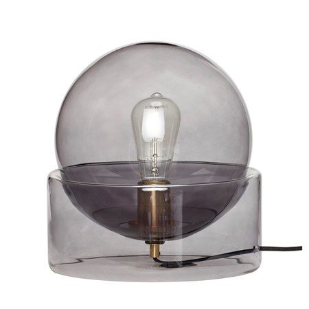 Bordslampa Glas Grå 29cm - Hübsch - bild