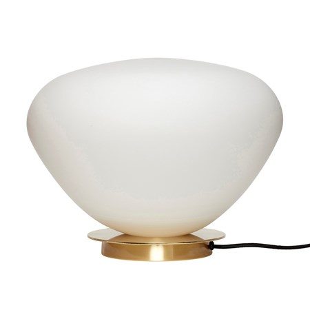 Bordslampa Glas Vit 39cm - Hübsch - bild