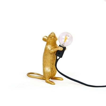 Mouse Lamp Step Guld - SELETTI - bild