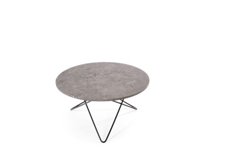 O Table Matbord Svart/Grå Marmor Ø80 - OX DENMARQ - bild