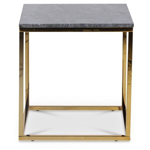 Accent soffbord 50 - Grå marmor / Blank mässing - Soffbord i marmor