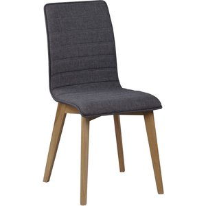 2 st Aniyah stol - Mörkgrå/ek - Klädda & stoppade stolar