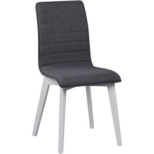 2 st Aniyah stol - Mörkgrå/vitlack - Klädda & stoppade stolar