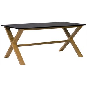 Artic matbord 180 cm i ek / svart -Kryssbensbord - Bord