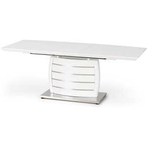 Birgitta matbord 160-200 cm - Vit högglans / Krom - Övriga matbord