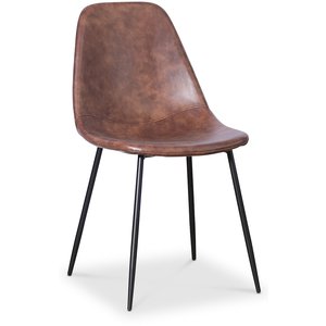 4 st Bjurträsk stol - Brun/svart - Konstläderklädda stolar