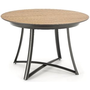 Colton runt matbord 118 till 148 cm - Ek/svart - Ovala & Runda bord