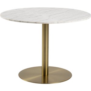 Corby runt matbord marmor Ø105 cm - Mässing - Ovala & Runda bord