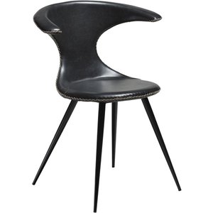 2 st Flair matstol - Svart - Konstläderklädda stolar