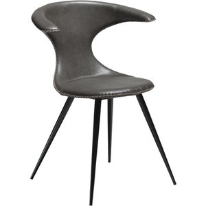 2 st Flair matstol - vintage grå - Konstläderklädda stolar