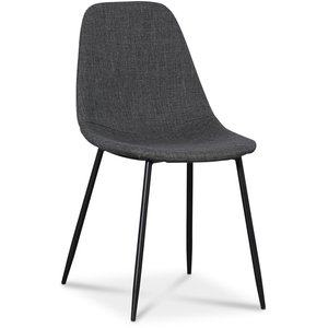 4 st Hylte stol - Grå/svart - Stolar med metallunderrede