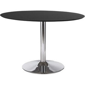 Ibiza matbord Ø110 cm - Svart/krom - Ovala & Runda bord