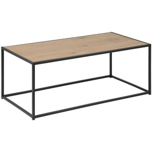 Seaford soffbord 100 x 50 cm - Ek/svart - Soffbord i trä