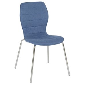 4 st Nina stol - Blå/krom - Klädda & stoppade stolar