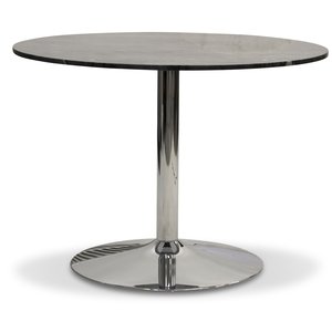 Plaza runt matbord Ø106 cm - Grå marmor / Krom - Ovala & Runda bord