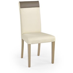 2 st Stol Anthony - Ek/krämvit - Konstläderklädda stolar