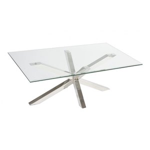 Trieste soffbord 120x 66 cm - Glas/krom - Glasbord