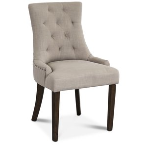 2 st Tuva stol - Beige / Bruna ben - Klädda & stoppade stolar