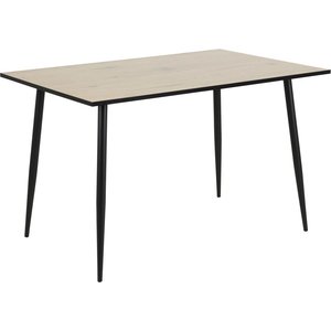 Wilma matbord 120 cm - Vitpigmenterad ek/svart - Övriga matbord