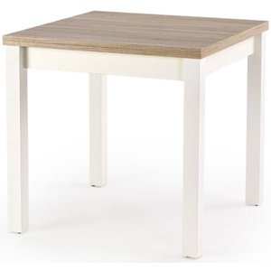 Yaritza utdragbart matbord 80-160 cm - Vit/Sonoma ek - Övriga matbord