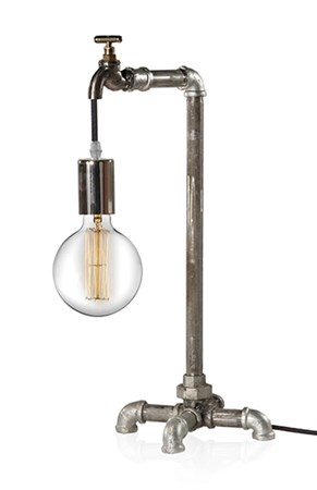 Bordslampa Plumber Borstad Stål - Globen Lighting - bild
