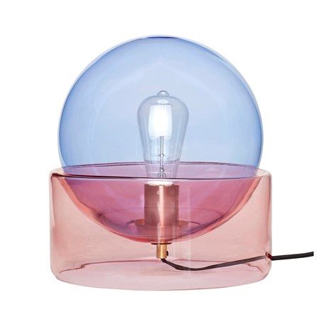 Bordslampa Glas Rosa 29cm - Hübsch - bild