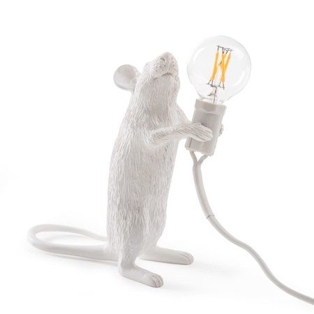 Mouse Lamp Stående Vit - SELETTI - bild