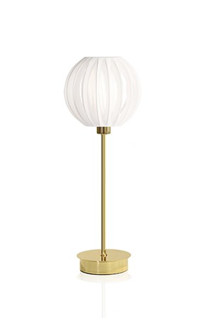 Bordslampa Plastband Vit/Mässing - Globen Lighting - bild