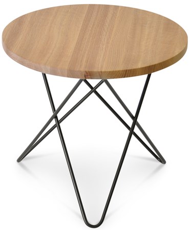 Mini O table wood Oak black frame - OX DENMARQ - bild