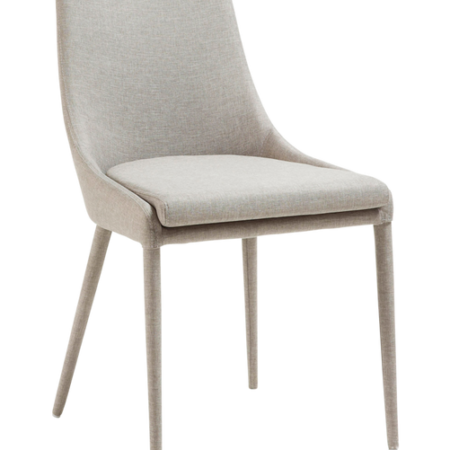 Bild på DANT stol ljusgrå textil 2-pack - Kave Home