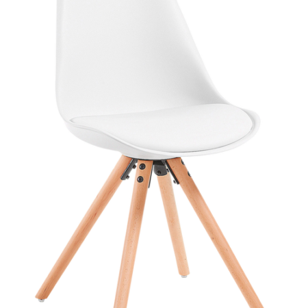 Bild på LARS stol trä/vit plast