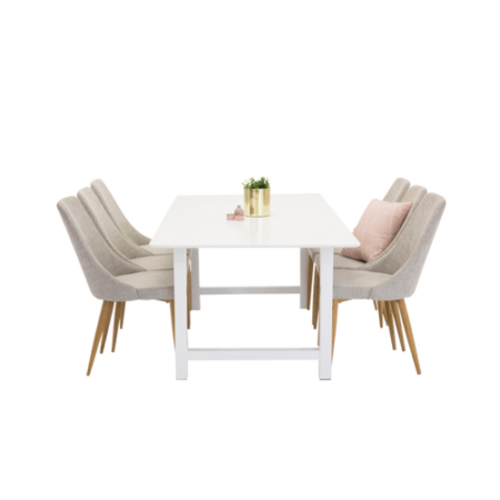 Bild på Cissi Matbord + Linnea stol (6-pack) - Venture Home