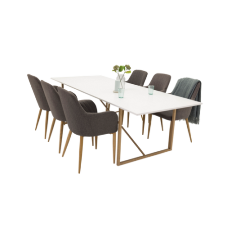 Bild på Pinner Bord  / Ek  + Catrin stol (6-pack) - Venture Home