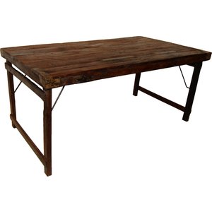 Ängelholm vikbart matbord 168-180 cm - Återvunnet trä/metall - Övriga matbord