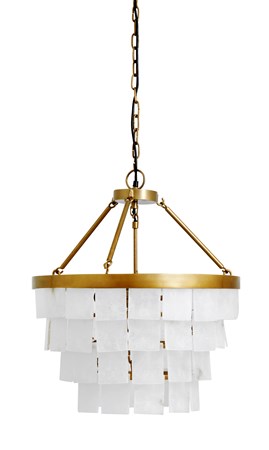 Halo Kristallkrona Vit Alabaster Guldig - Nordal - bild