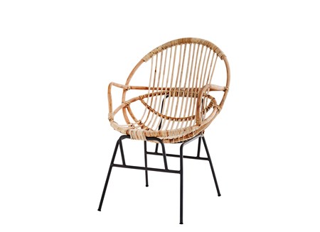 Stol med armstöd 65x62 cm Natur - Madam Stoltz - bild