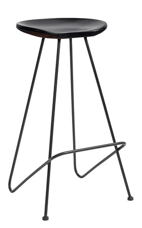 Barstol Trä 72 cm Svart - Nordal - bild