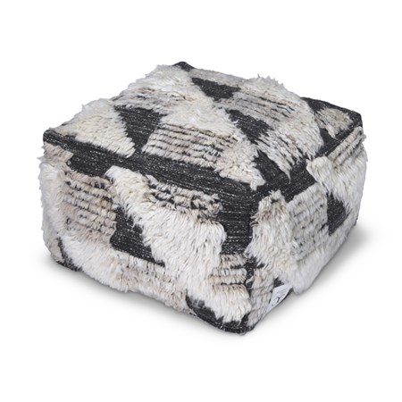 Puff Marrakesh Ivory/Charcoal 55x55 cm - Classic collection - bild