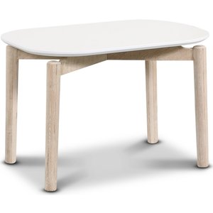 Agnes lampbord 65 x 47 cm - Vit/whitewash ek - Sidobord & lampbord